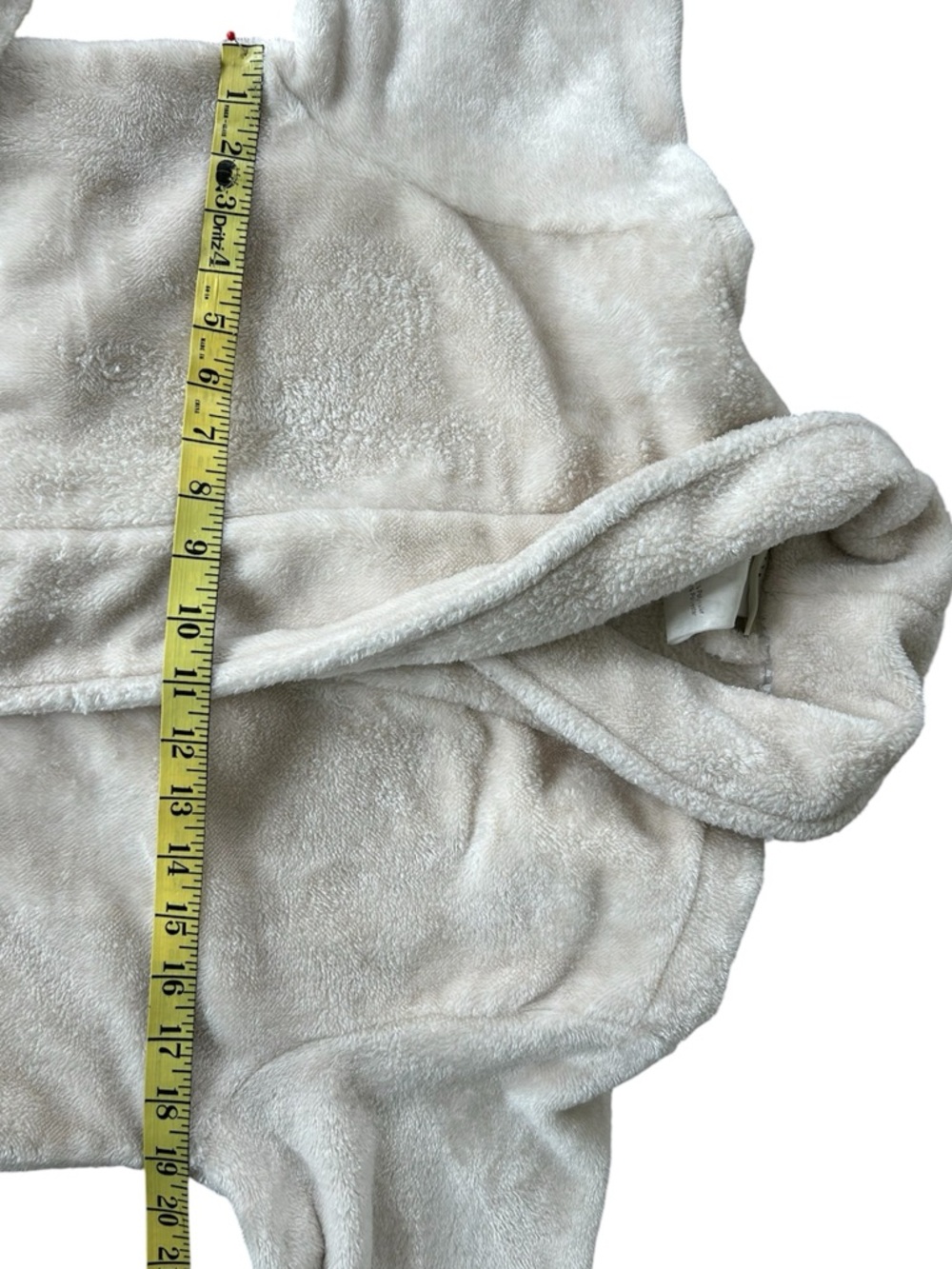 Pottery Barn Plush Fluffy Shawl Collar Bathrobe Cream One Size - Picture 5 of 7